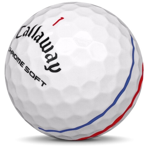 Golfboll av modellen Callaway Chrome Soft Triple Track